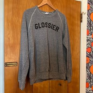 Glossier logo sweatshirt size large